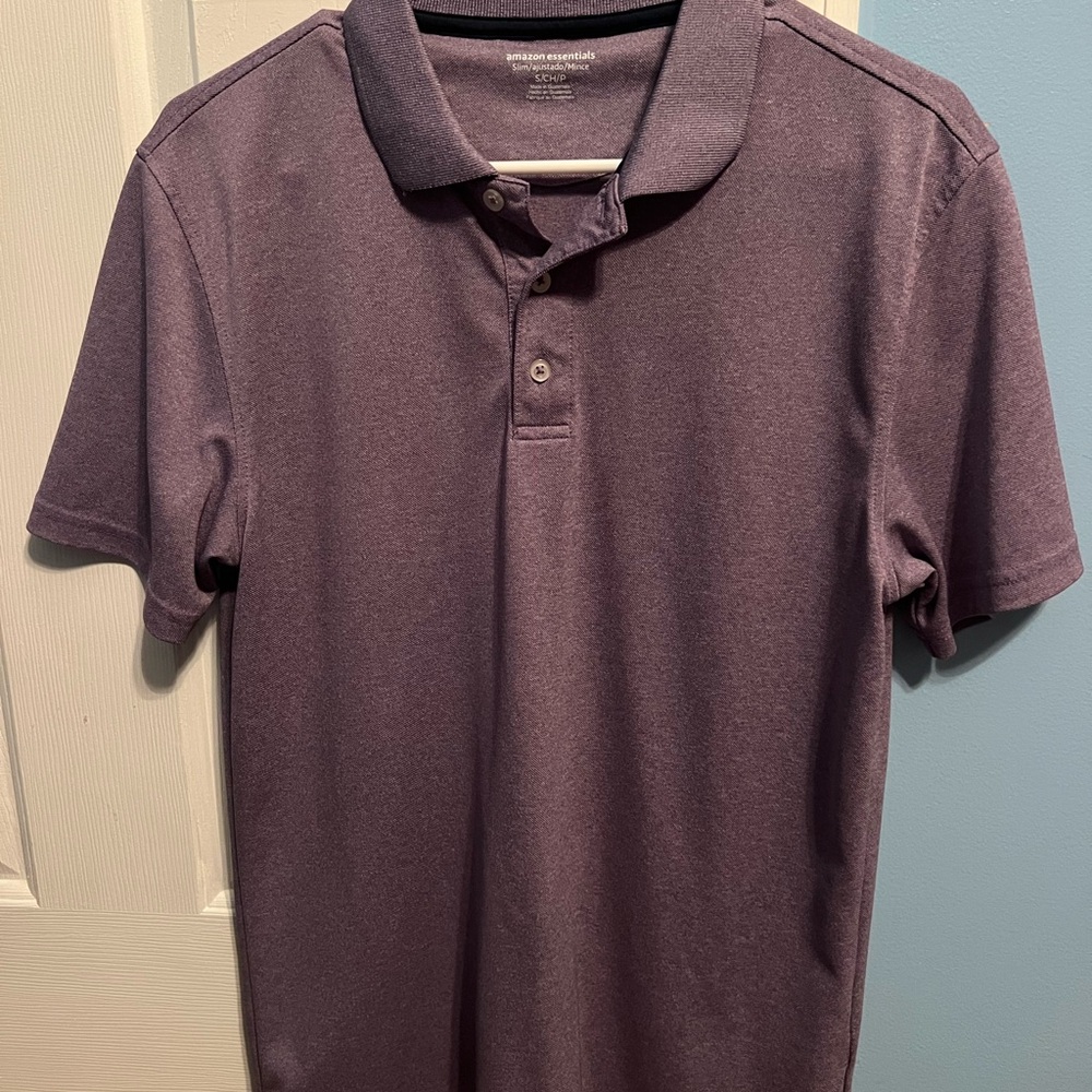 Men's Amazon Essentials Purple Polo Shirt
